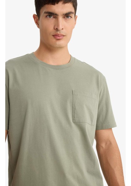 Bisiklet Yaka Penye Kısa Kollu Tişört F9767AX25SM fırsatları