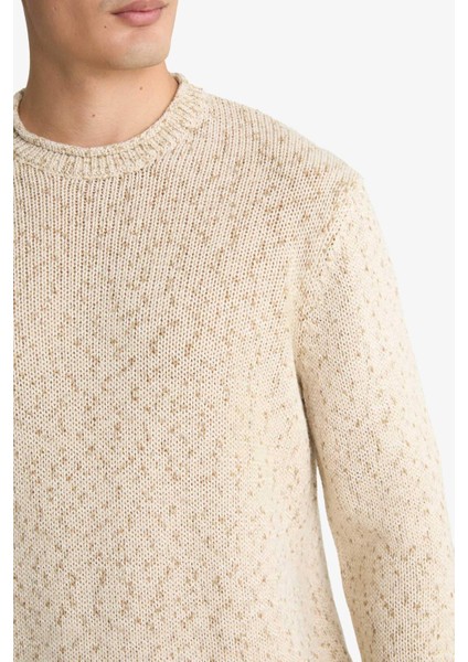 Standart Fit Bisiklet Yaka Triko Kazak F8753AX25WN indirimleri