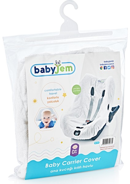 Babyjem Bebek Terleme Önleyici Oto Koltuğu Kılıfı Beyaz