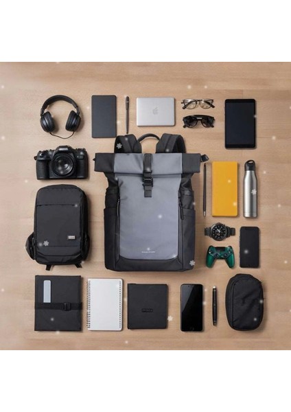 Dynapack 17.3 Inch MR3807_11 Siyah Gri Renk Sırt Çantası 40X30X13