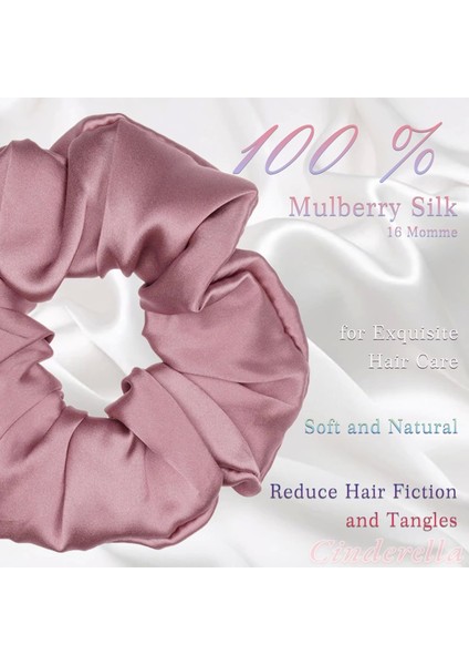 %100 Saf Ipek Kadın Scrunchie Saç Tokası 3.5cm - Yumuşak Rahat Uyku Için Simit Lastik Toka Model-5 indirimleri