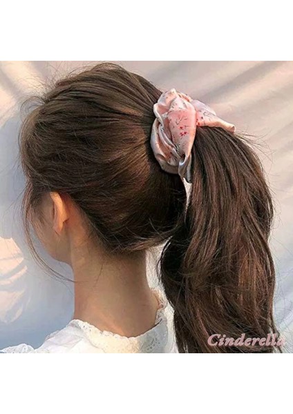 %100 Saf Ipek Kadın Scrunchie Saç Tokası 3.5cm - Yumuşak Rahat Uyku Için Simit Lastikli Toka Model-7 fırsatları
