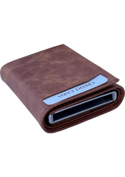 Ummaka KAHVE%100 Deri Mekanizmalı Kartlık fiyatları