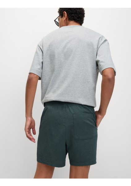 Pamuk Karışımlı Elastik Bel Şort