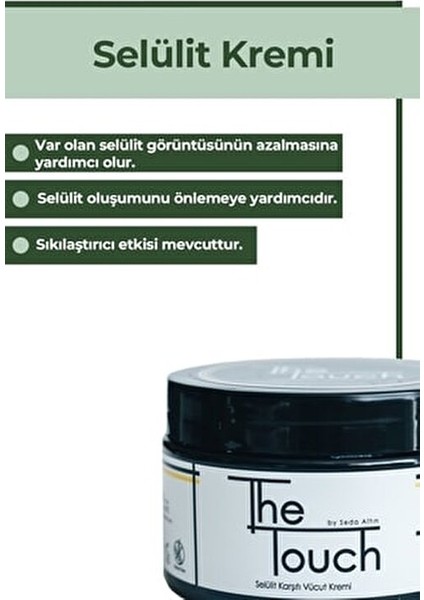 The Touch Anti-Selülit Kremi ve At Kılı Fırçası 250 ml Kadınlar İçin Vücut Bakım Seti fırsatları
