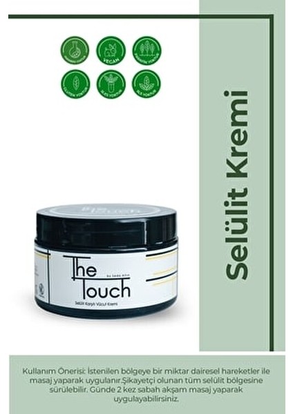 The Touch Anti-Selülit Kremi ve At Kılı Fırçası 250 ml Kadınlar İçin Vücut Bakım Seti indirimleri