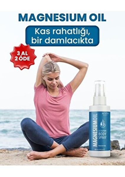 Beauty Magnezyum Klorür Yağı 200 ml Tüm Cilt Tipleri için Ağrı Giderici Etki fırsatları