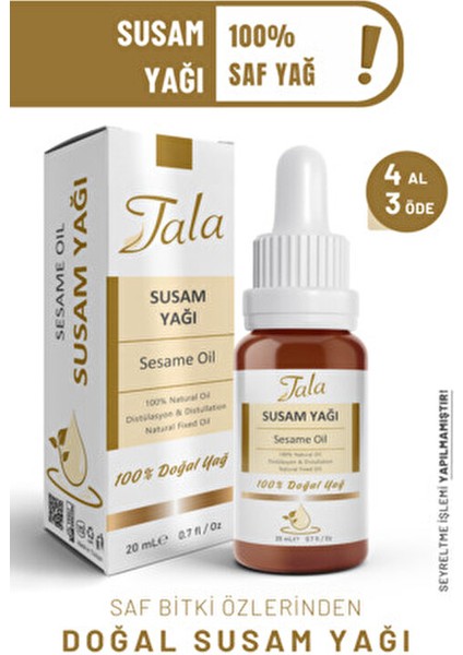 Doğal Susam Yağı 20 ml Vücut Bakımı için Nemlendirici ve Sıkılaştırıcı Etki fiyatları