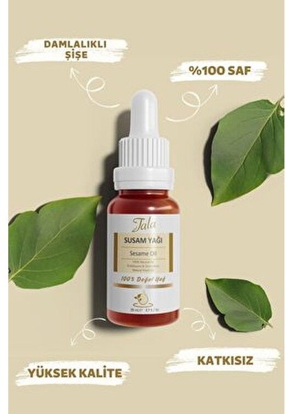Doğal Susam Yağı 20 ml Vücut Bakımı için Nemlendirici ve Sıkılaştırıcı Etki modelleri