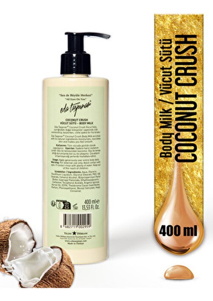 Coconat Crush Vücut Losyonu 400 ml Kadınlar için Cilt Yatıştırıcı Özellikte indirimleri