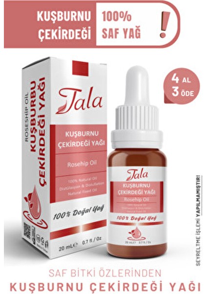 Kuşburnu Çekirdeği Yağı 20 ml %100 Saf Doğal Aydınlatıcı Etki Tüm Ciltler için fiyatları