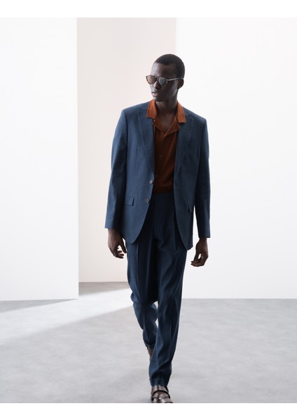 Saf Pamuklu Dokulu Gömlek