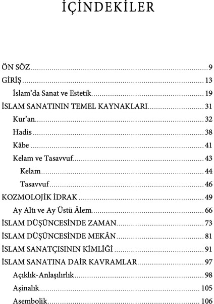 İslam Sanatlarında Estetik - Mustafa Uğur Karadeniz modelleri