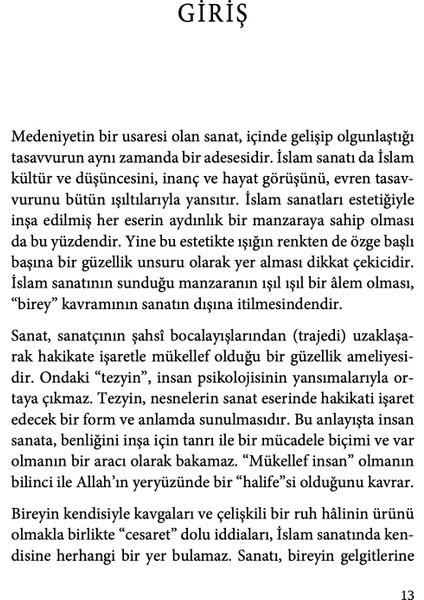 İslam Sanatlarında Estetik - Mustafa Uğur Karadeniz