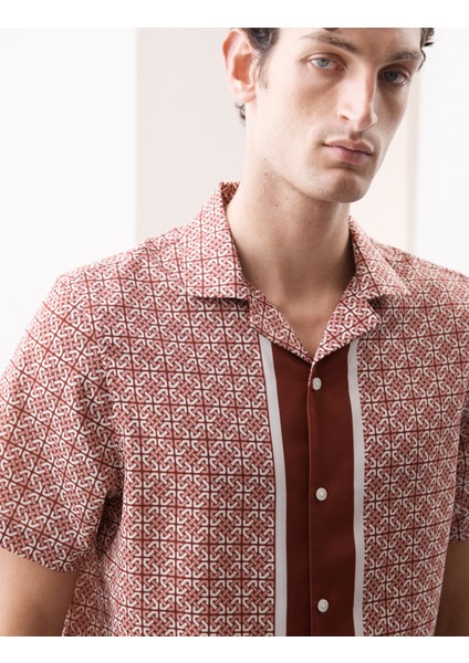 Geometrik Desenli Gömlek