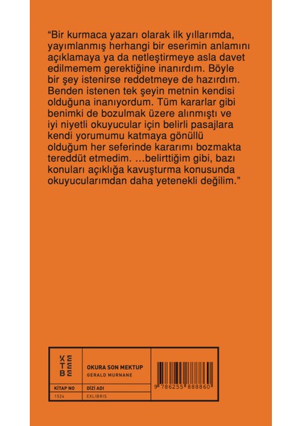 Okura Son Mektup - Gerald Murnane fiyatları