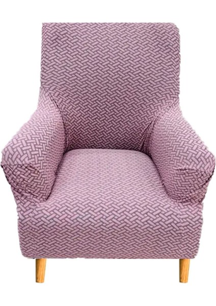 Jakarlı Tuğla Desen Koltuk Örtüsü Çekyat Kanepe Kılıfı, Berjer Kılıfı Lastikli Kayma Yapmayan Tekli