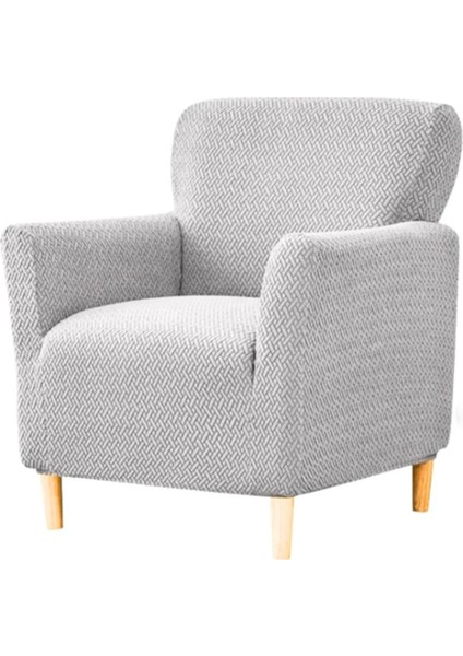 Jakarlı Tuğla Desen Koltuk Örtüsü Çekyat Kanepe Kılıfı, Berjer Kılıfı Lastikli Kayma Yapmayan Tekli