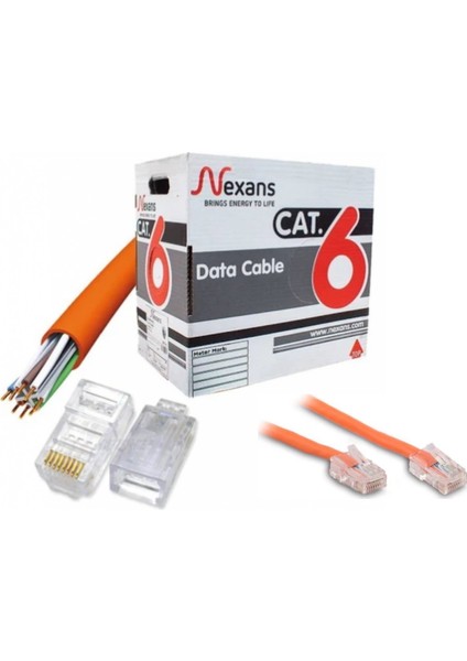 Cat6 Data Kablosu 23 Awg Pacth Cord Turuncu