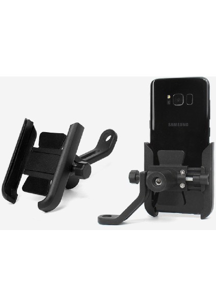 4.0-6.5cm Motosiklet Için Cep Telefonu Tutucu - Siyah (Yurt Dışından)