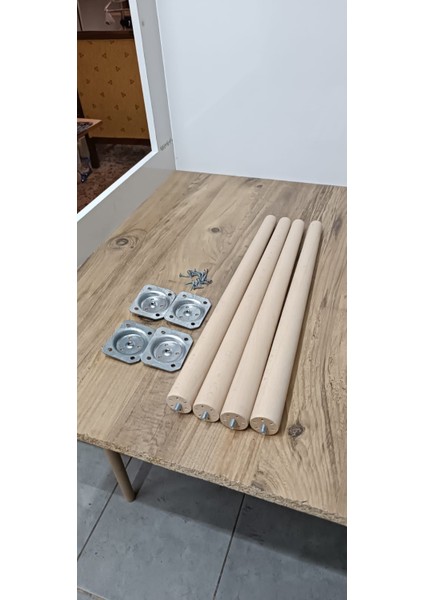 41 cm Ham Ahşap Konik Mobilya Ayağı – 4’lü Set | Masa Sandalye Sehpa Uyumlu | Aparat ve Vidalar Dahil fiyatları