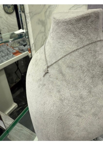 Minimal Kutup Yıldızı Gümüş Kolye