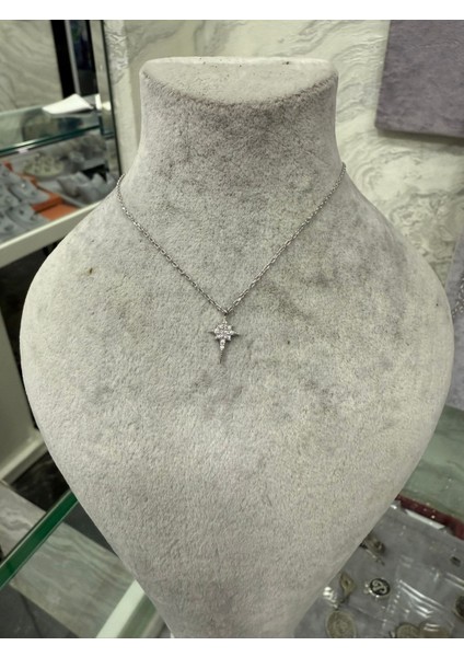 Minimal Kutup Yıldızı Gümüş Kolye modelleri