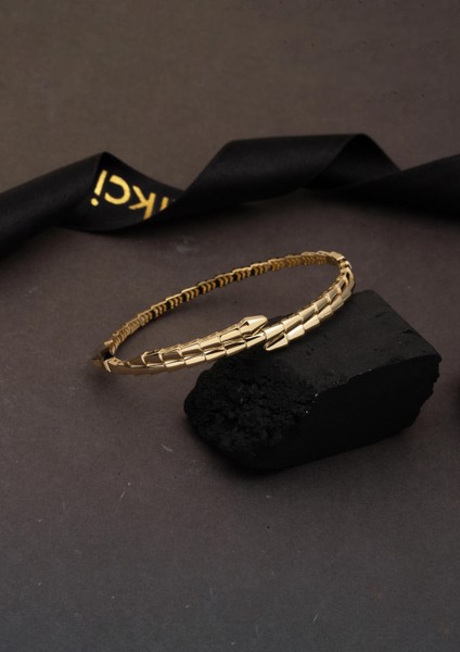 Yılan Model 14 Ayar Altın Kelepçe Bilezik modelleri