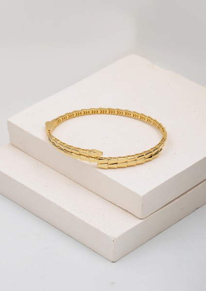 Yılan Model 14 Ayar Altın Kelepçe Bilezik fırsatları