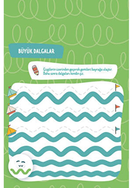 Dikkat Atölyesi Eğitici Çizgiler Etkinlik Kitabı 2-4 Yaş için Okul Öncesi Eğitici Kitap