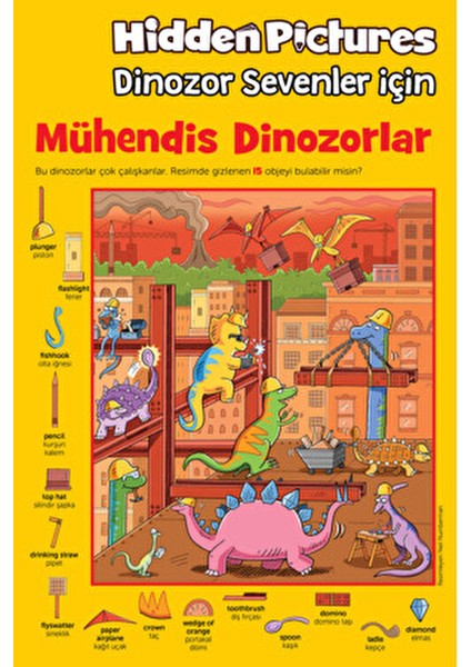 Dikkat Atölyesi Dinozor Sevenler İçin 64 Sayfa Hidden Pictures Eğlenceli Aktivite Kitabı fırsatları