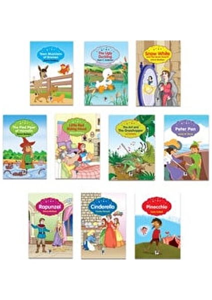 İngilizce Renkli Dünya Çocuk Masalları Seti 10 Kitap 3-6 Yaş İçin fiyatları