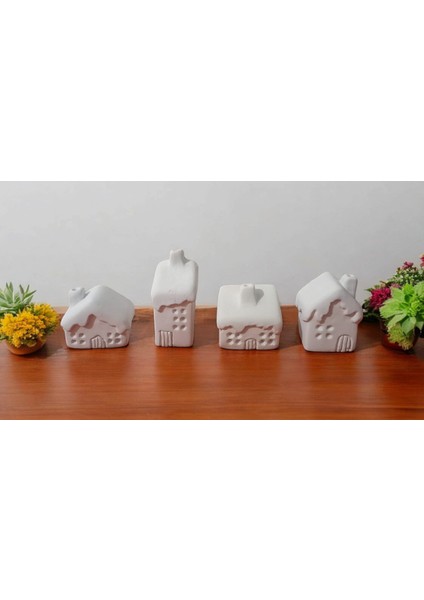 4'lü Beyaz Ham Boyanabilir Obje, Dekoratif Biblo fiyatları