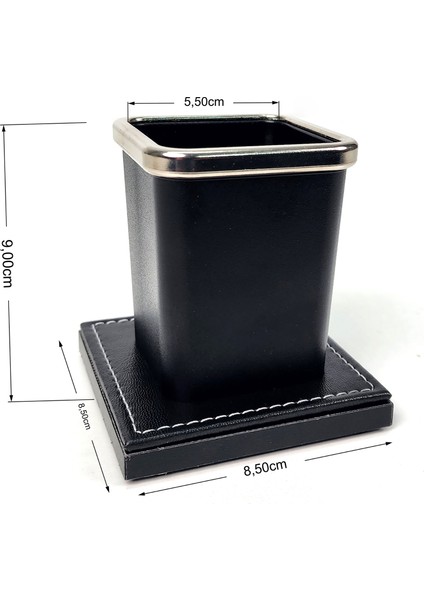 PR4255 Lüks Krom Detaylı Ahşap Tabanlı Masaüstü Ofis Kalemlik modelleri