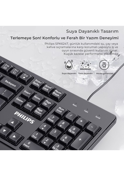 SPK6247 Kablolu Türkçe Q Klavye Siyah