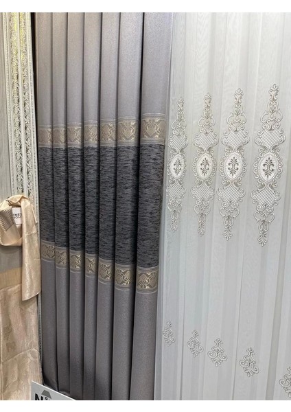 Nivemeshome Likya FT632120 V-5403 Gümüş 1/3 Sık Pileli Fon Perde Apm modelleri