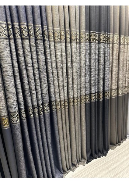 Nivemeshome Likya FT632120 V-5403 Gümüş 1/3 Sık Pileli Fon Perde Apm