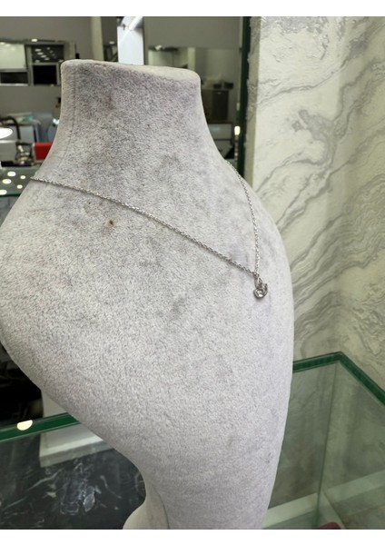 Minimal Lotus Gümüş Kolye