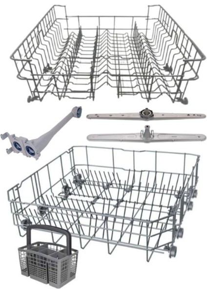 Arçelik - 6231 Model - Bulaşık Makinesi Sepeti Alt ve Üst Sepet (Tam Set)