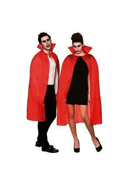 Kırmızı Renk Yakalı Pelerin 120 cm (4887)