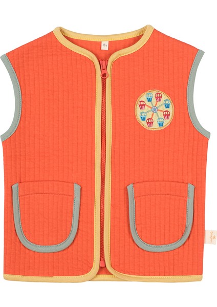 Kontrast Biyeli Kapitone Yelek