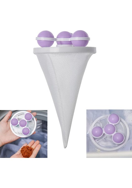 SN-26621 Çok Fonksiyonlu Çamaşır Makinesi Için Yıkanabilir Mor Toz Tüy Toplayıcı