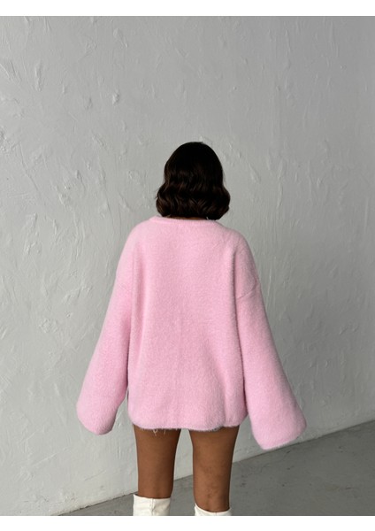Kadın Bisiklet Yaka Oversize Yumuşak Triko Kazak fırsatları