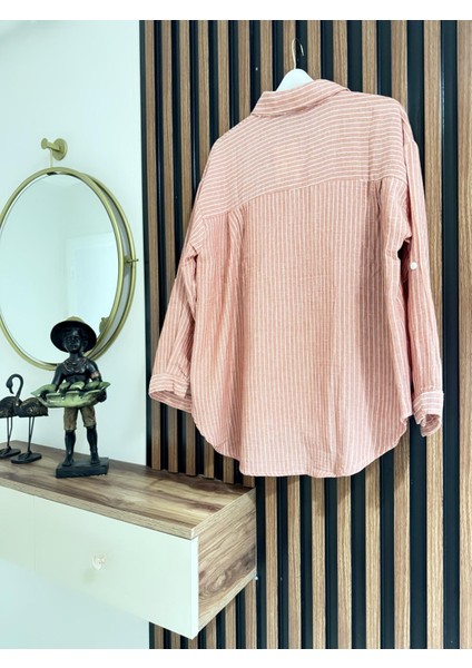 Ince Çizgili Müslin Kumaş Gömlek fiyatları