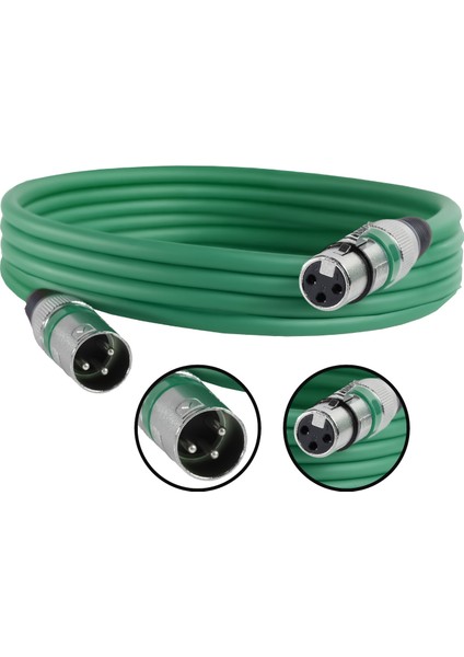 MXL-3M-GR Kaliteli XLR TO XLR 3 mt. Mikrofon Kablosu
