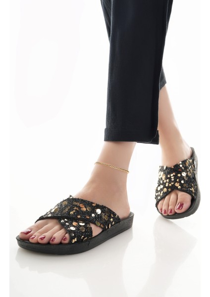 Kadın Günlük Terlik Siyah Şık Misafir Ev Dışarı Terliği fiyatları