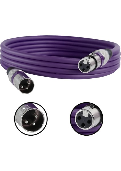 MXL-3M-PRP Kaliteli XLR TO XLR 3 mt. Mikrofon Kablosu