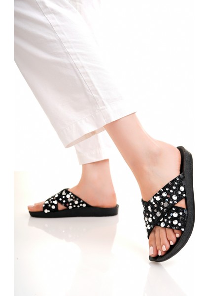 Kadın Günlük Terlik Siyah Şık Misafir Ev Dışarı Terliği fiyatları