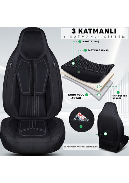 FS Serisi Dodge Journey 2008-2010 ile Uyumlu Takmatik Kılıf, Siyah fırsatları