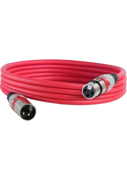 MXL-3M-RD Kaliteli XLR TO XLR 3 mt. Mikrofon Kablosu fiyatları